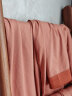 松山棉店商场同款睡衣女情侣家居服男士睡衣棉加莫代尔开衫套装 男士-净色-砖红 180 实拍图