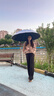 愛(ài)上雨漸變長(zhǎng)柄雨傘女士升級(jí)創(chuàng)意手柄加大加固加厚太陽(yáng)傘防曬晴雨兩用傘 【ins皮細(xì)彎柄】16骨---漸變藍(lán) 曬單實(shí)拍圖