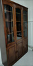 佰瑜軒實(shí)木橡木書(shū)柜帶玻璃三門(mén)中式書(shū)架儲物柜立柜學(xué)生書(shū)櫥辦公室文件柜 【】三門(mén)書(shū)柜（胡桃色120*39*210 曬單實(shí)拍圖