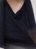 艾路丝婷夏装新款T恤女短袖上衣韩版修身体恤TX3560 黑色V领 XXL 实拍图