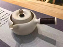 雪說梵山堂茶具蘇打釉開片白泥壺乾涌煮茶壺側(cè)把壺純手工陶瓷壺泡茶壺 白泥乾涌壺 曬單實(shí)拍圖