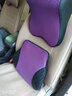 荷寶汽車(chē)頭枕汽車(chē)腰靠頭枕腰靠 太空記憶棉護頸枕 護腰 腰墊頭枕腰靠套裝 黑紫色 曬單實(shí)拍圖
