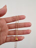 中國(guó)黃金（CHINA GOLD）【平安果】黃金項(xiàng)鏈女99足金蘋(píng)果吊墜七夕情人節(jié)禮物送女朋友老婆 足金蘋(píng)果吊墜+S925黃金色鏈子【紀(jì)念品】 曬單實(shí)拍圖