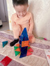 科博磁力棒玩具滾珠軌道積木5歲男童拼圖禮物3-6歲兒童幾何彩窗磁力片 管道滾珠80片 曬單實(shí)拍圖