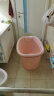 日康（rikang）浴桶 婴儿洗澡盆 儿童洗澡桶新生儿游泳桶 赠浴凳粉色 X1002-2 实拍图