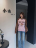 Teenie Weenie小熊女裝冬裝簡(jiǎn)約風(fēng)撞色插肩袖衛(wèi)衣加絨軟糯復(fù)古上衣 淺粉色 M (165) 曬單實(shí)拍圖