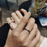 蘇十六999銀情侶對戒指男女銀飾對戒求婚女友情人節(jié)七夕禮物送老婆女友 【光面】999銀情侶戒指一對 曬單實(shí)拍圖