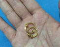 碧霓珠寶 999.9足金耳飾 車花靈珠耳釘轉(zhuǎn)運珠 圈圈耳墜 黃金耳環(huán) 耳圈 2.6克 曬單實拍圖