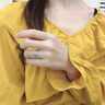 沫蘭（MOLADY）S925銀情侶戒指男女一鹿路有你活口對戒生日七夕情人節(jié)禮物送女友 [進(jìn)口藍(lán)鋯]一鹿有你情侶戒指 曬單實(shí)拍圖