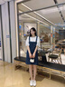 唐菓蜜牛仔背帶裙女夏季2024新款女裝百搭甜美泡泡袖小個(gè)子減齡連衣裙子 白色上衣+牛仔背帶裙 M 曬單實(shí)拍圖