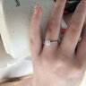 我愛鉆石網(wǎng) 鉆戒女 白18K金鉆石戒指 求婚結(jié)婚戒指群鑲2克拉效果 六鉆戒臂 共約50分IJ色 曬單實(shí)拍圖