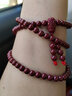 慈靈閣朱砂手串馬年本命年男士轉運珠手鏈女款紫金砂108顆多圈佛珠 6mm珠徑 曬單實(shí)拍圖
