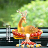 卡麗蒂（KALIDI）汽車(chē)擺件高檔車(chē)內中控臺擺件琉璃鹿車(chē)載香水新車(chē)禮物裝飾品男女士 琉璃福鹿+香水底座+尼泊瑪瑙佛珠 曬單實(shí)拍圖