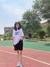 野原琳夏季寬松純棉短袖t恤女少女原宿風(fēng)ins閨密打底衫女裝2025年新款 A278白色 M 曬單實(shí)拍圖