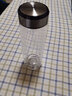 希諾 雙層玻璃杯 男士家用杯子 過濾網(wǎng)車載水杯 透明辦公泡茶杯商務(wù)杯 深藍(lán)色-315ml 曬單實(shí)拍圖