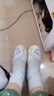 古風(fēng)布鞋女軟底刺繡漢服鞋民族風(fēng)繡花鞋搭配古裝旗袍透氣高跟女鞋 淺藍(lán)色 35 曬單實(shí)拍圖