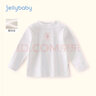 JELLYBABY女童加絨打底衫秋冬半高領(lǐng)發(fā)熱上衣秋款兒童長(cháng)袖秋裝2-3歲寶寶t恤 米白兔子 100CM 曬單實(shí)拍圖