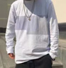 真維斯（Jeanswest）長(cháng)袖t恤衛衣男士春秋季休閑寬松內搭體恤青少年ins潮流上衣服 白色 2XL 曬單實(shí)拍圖
