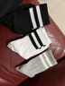 步感配鯊魚(yú)褲的襪子搭配鯊魚(yú)褲女中筒襪秋冬季外穿長(cháng)襪潮ins春季 【3雙裝】黑底白杠+灰底白杠+白底黑杠 均碼 曬單實(shí)拍圖