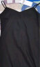 欧莎（OSA）新款黑色吊带缎面连衣裙女外穿显瘦长裙V领法式裙子 黑色 XXL 实拍图