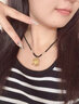 中國(guó)黃金（CHINA GOLD）黃金算盤吊墜如意算盤項(xiàng)鏈女編繩掛墜七夕情人節(jié)禮物送女朋友老婆 足金算盤項(xiàng)繩 約2.7g 曬單實(shí)拍圖