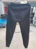 南極人（Nanjiren）保暖褲男士雙層搖粒絨護膝貼片加絨加厚打底保暖內衣下裝單件秋褲 男款黑色(單條) L 曬單實(shí)拍圖