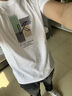 啄木鳥(niǎo)t恤男短袖印花夏季薄款男生體恤半袖男裝大碼衣服時(shí)尚休閑上衣男 DXTX-AT027白色 XL 曬單實(shí)拍圖