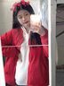 妃奧絨尾貨撿漏女裝高端品牌折扣原單撤柜寬松套頭慵懶連帽針織衫女衛(wèi)衣 白色 M 曬單實拍圖