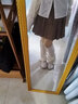 浪莎卡其色百褶裙女春季新款小個子高腰顯瘦黑色短裙a字jk半身裙子 淺咖色【加長】 M （建議90-105斤） 曬單實(shí)拍圖