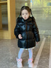 高梵黑金兒童鵝絨服4.0黑金寶貝抗菌絨2024新男女童中長(cháng)款加厚羽絨服 小耳朵黑色 110 曬單實(shí)拍圖