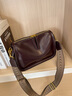 viney牛皮包包女包時(shí)尚枕頭包休閑斜挎單肩包生日禮物高級感送女友老婆 【酒咖色】女生實(shí)用走心 品牌小眾百搭輕奢休閑通勤 曬單實(shí)拍圖
