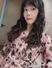 妖精的口袋【新款】法式v領(lǐng)碎花連衣裙女夏小眾收腰顯瘦裙子 雅致粉色 S 曬單實(shí)拍圖
