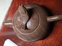 鳴泉 紫檀木魚(yú)石茶壺根料壺，手工木魚(yú)石原石茶壺中華木魚(yú)石整石手工 曬單實(shí)拍圖