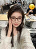 蔡司（ZEISS）鏡片貓眼近視眼鏡女防藍光鏡美拉德復古茶色框顯瘦近視鏡可配度數 YX8045-美拉德茶色-橘貓框 眼鏡框 曬單實(shí)拍圖
