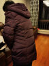 鸭鸭（YAYA）冬装中长款大码羽绒服女老太太老人衣服妈妈加厚外套 DYO66B0360-紫罗兰 XL 建议100-115斤 实拍图