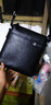 稻草人男包新款單肩包男士牛皮豎款男背包休閑商務(wù)斜挎包小包包潮 C款黑色 曬單實(shí)拍圖