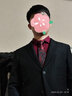啄木鳥長袖襯衫男士裝免燙抗皺商務(wù)休閑黑白色短袖職業(yè)正裝襯衣上衣服 酒紅色（長） XL 曬單實(shí)拍圖