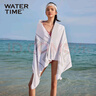 WATERTIME/水川 游泳浴巾速干沙灘巾毛巾浴袍運(yùn)動(dòng)兒童吸水巾男女斗篷巾 曬單實(shí)拍圖