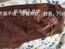 友家坊燈芯絨褲子女?huà)寢尨呵锟顭粜窘q女褲松緊高腰直筒休閑褲老年條絨褲 咖啡色單褲 4XL 建議體重141-150斤 曬單實(shí)拍圖