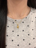 六桂福珠寶余生有你黃金項鏈女足金海豚吊墜七夕情人節(jié)禮物送女友老婆生日 海豚之戀吊墜+S925鏈+品牌禮盒 曬單實拍圖