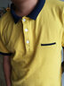 純一良品（CUNYI）童裝男童短袖t恤兒童polo衫中大童寶寶半袖保羅衫男孩夏季上衣 黃色 160 cm 曬單實(shí)拍圖