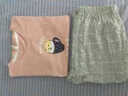 新一步（XINYIBU）新款纯棉睡衣女士夏季短袖七分裤薄款舒适休闲可外穿家居服套装 1420 L 实拍图