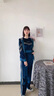 皮爾卡丹金絲絨運動(dòng)服套裝女春秋季2024年新款時(shí)尚洋氣寬松休閑衛衣三件裝 霧霾藍（立 領(lǐng)） M (建議100斤以下) 曬單實(shí)拍圖