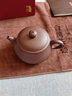 茗陽(yáng) 宜興原礦紫砂壺正宗純全手工老紫泥功夫茶具小品明爐容量230毫升 明爐壺 230ml 曬單實(shí)拍圖