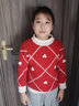 G.duck品牌童裝女童毛衣秋冬兒童打底衫2022新款冬季女孩洋氣長(cháng)袖毛線(xiàn)衣 酒紅色 150 曬單實(shí)拍圖