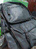 卡帝乐鳄鱼（CARTELO）时尚双肩包男真皮电脑包15.6英寸潮牌大容量男士背包出差旅行户外学生书包 黑色6002 16寸 实拍图