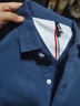 羅蒙高端純棉長袖t恤男翻領(lǐng)休閑刺繡男士商務(wù)polo保羅衫體恤寬松上衣 寶石藍(lán) 175/XL 曬單實(shí)拍圖