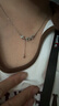 GOLDO JEWELRY999足銀麥穗項鏈女輕奢設計感吊墜送閨蜜朋友鎖骨鏈情人節禮物 麥穗項鏈（白金）925銀+證書(shū) 普通禮盒 曬單實(shí)拍圖