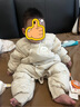 微獅牧尼寶寶輕薄羽絨服冬季保暖嬰兒連體衣哈衣爬服冬裝 杏色【防水防水防污漬】 90 充絨量95絨 82g 曬單實(shí)拍圖