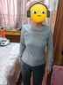 歌詩慧正肩長袖t恤女士2025新款秋裝打底衫針織衫衣服內(nèi)搭修身t恤毛上衣 鏤空長袖【灰色】 M 【建議100斤內(nèi)】 曬單實拍圖